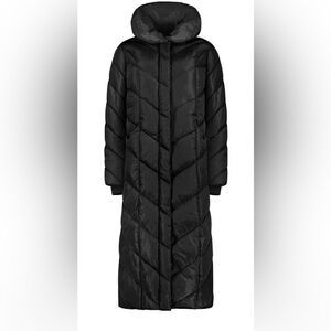 STEVE MADDEN women’s Long Chevron Maxi Puffer Coat